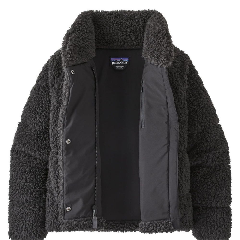 🩶🖤 Women's Recycled High Pile Fleece Down Jacket - Picture 2 of 4